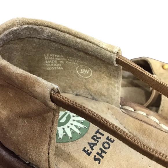 Earth Shoe Gelron 2000 Brown Suede Leather Slip On Sandals Size 6W - Picture 7 of 7